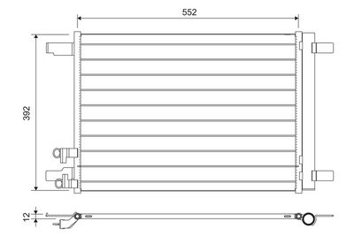 Condenser, air conditioning VALEO 822707