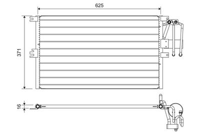 Condenser, air conditioning VALEO 822735