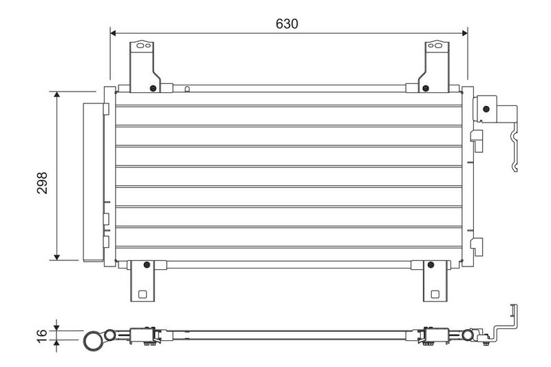 VALEO 822738 Condenser, air conditioning