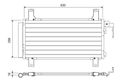 Condenser, air conditioning VALEO 822738