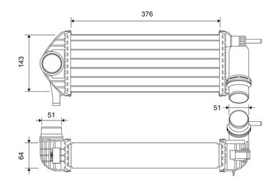 Charge Air Cooler VALEO 822948