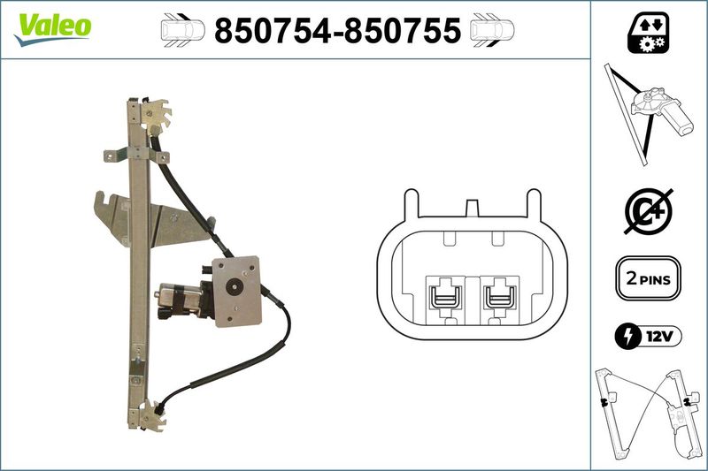 VALEO 850754 Window Regulator
