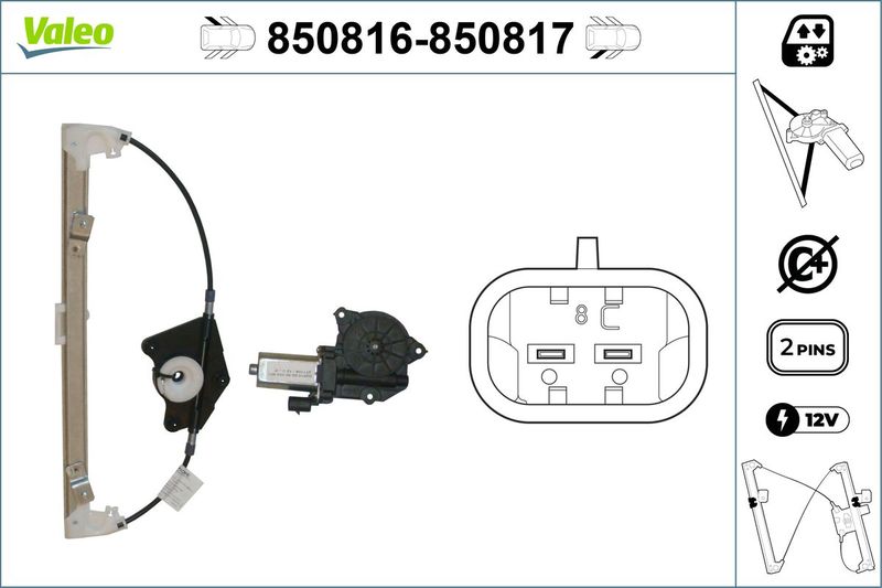 VALEO 850816 Window Regulator
