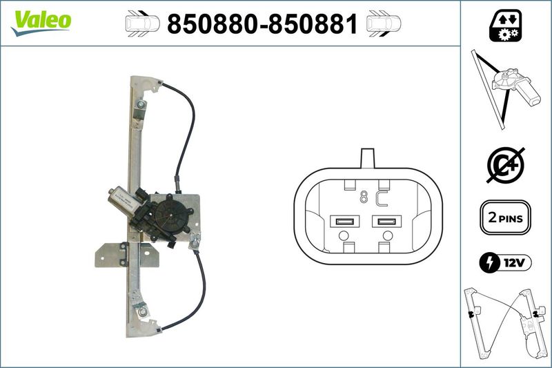 VALEO 850880 Window Regulator