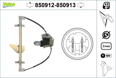 Window Regulator VALEO 850912