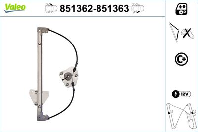 Window Regulator VALEO 851362