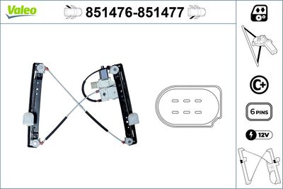 Window Regulator VALEO 851476