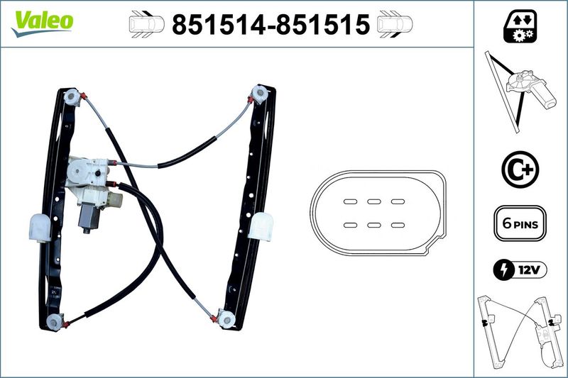 VALEO 851514 Window Regulator
