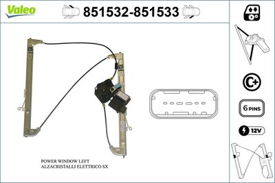 Window Regulator VALEO 851532