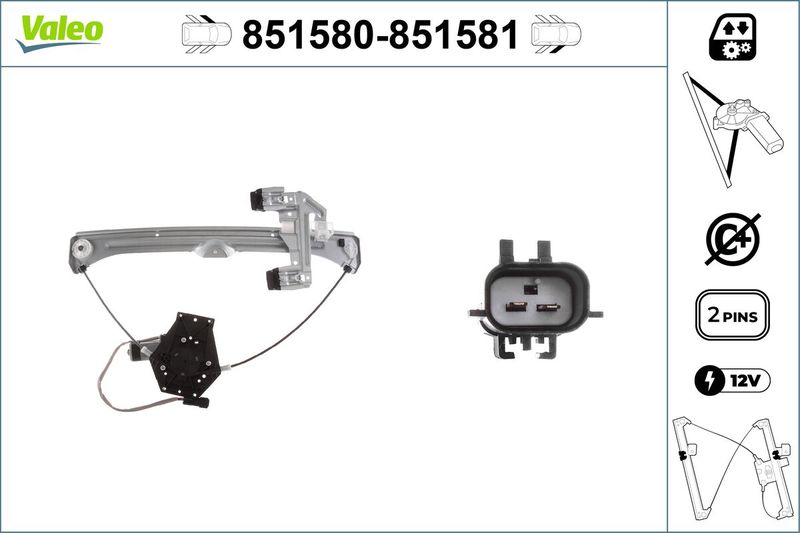 VALEO 851580 Window Regulator
