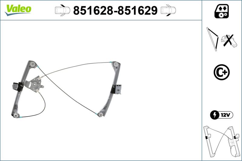 VALEO 851628 Window Regulator