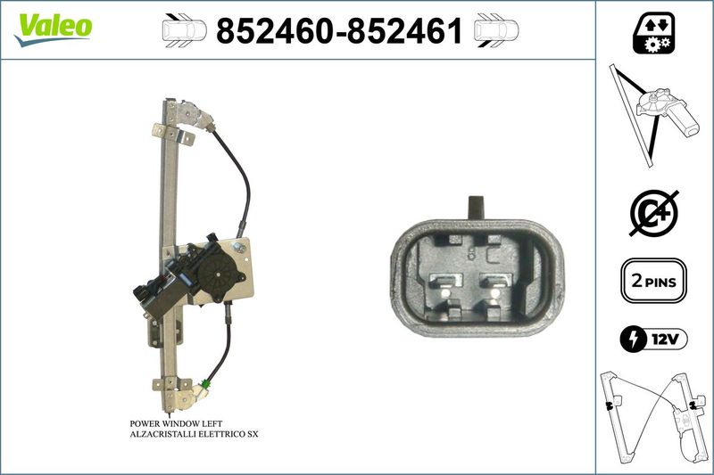 VALEO 852460 Window Regulator