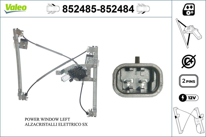 VALEO 852485 Window Regulator