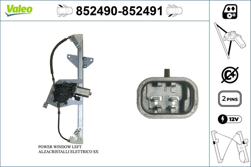VALEO 852490 Window Regulator