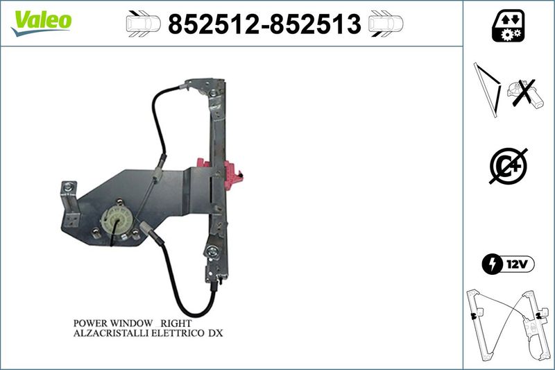 VALEO 852512 Window Regulator