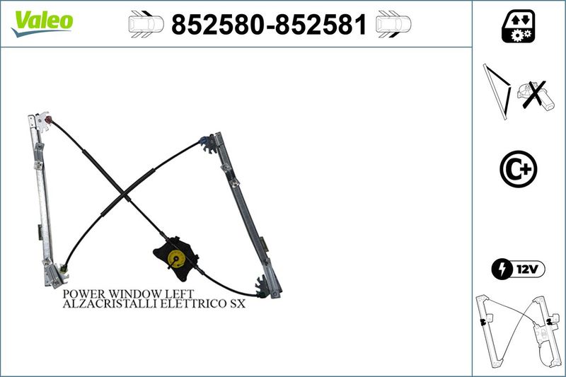 VALEO 852580 Window Regulator
