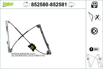 Window Regulator VALEO 852580