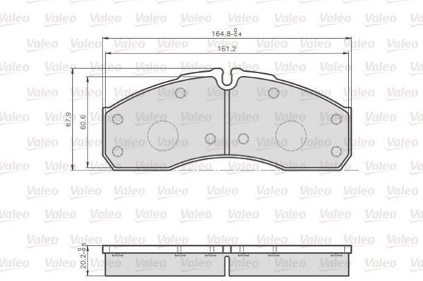 VALEO 872160 Brake Pad Set, disc brake