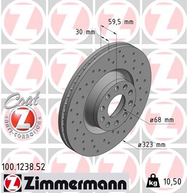 ZIMMERMANN 100.1238.52 Brake Disc