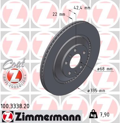 Brake Disc ZIMMERMANN 100.3338.20