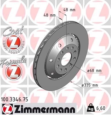 Brake Disc ZIMMERMANN 100.3346.75