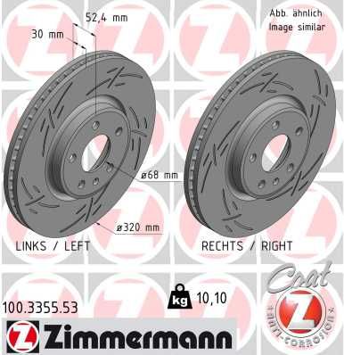 Brake Disc ZIMMERMANN 100.3355.53