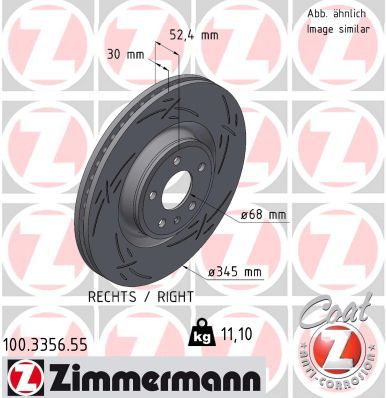 Brake Disc ZIMMERMANN 100.3356.55