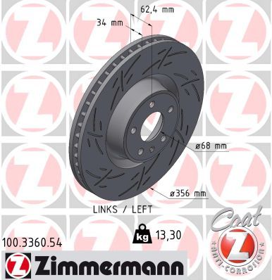 Brake Disc ZIMMERMANN 100.3360.54