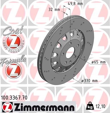 ZIMMERMANN 100.3367.70 Brake Disc