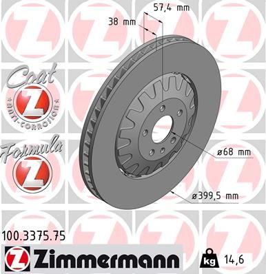 Brake Disc ZIMMERMANN 100.3375.75