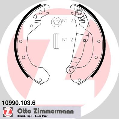 ZIMMERMANN 10990.103.6 Brake Shoe Set