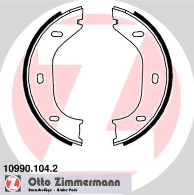 ZIMMERMANN 10990.104.2 Brake Shoe Set, parking brake