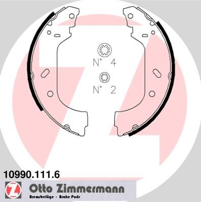 Brake Shoe Set ZIMMERMANN 10990.111.6