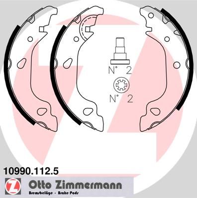 Brake Shoe Set ZIMMERMANN 10990.112.5