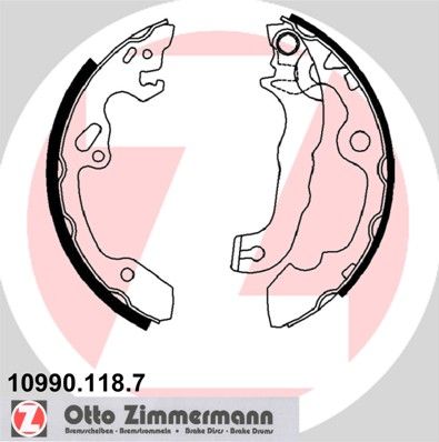 ZIMMERMANN 10990.118.7 Brake Shoe Set