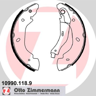ZIMMERMANN 10990.118.9 Brake Shoe Set