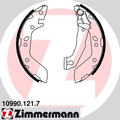 Brake Shoe Set ZIMMERMANN 10990.121.7