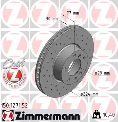 ZIMMERMANN 150.1271.52 Brake Disc