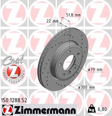 ZIMMERMANN 150.1288.52 Brake Disc