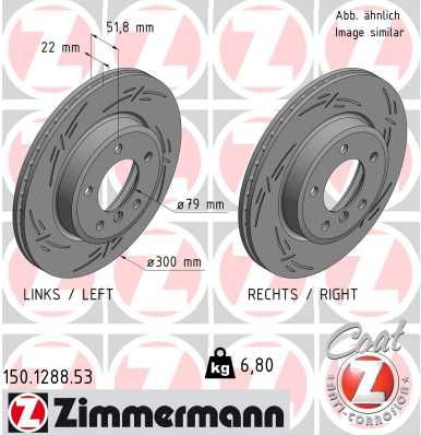 ZIMMERMANN 150.1288.53 Brake Disc