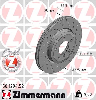 ZIMMERMANN 150.1294.52 Brake Disc