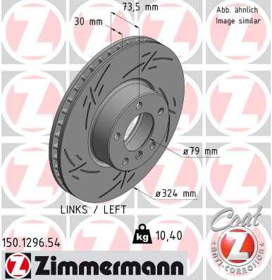 ZIMMERMANN 150.1296.54 Brake Disc