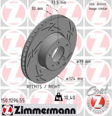 Brake Disc ZIMMERMANN 150.1296.55
