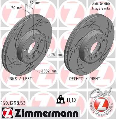 ZIMMERMANN 150.1298.53 Brake Disc