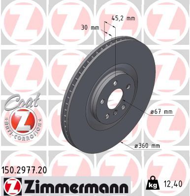 ZIMMERMANN 150.2977.20 Brake Disc