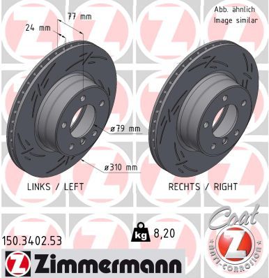 ZIMMERMANN 150.3402.53 Brake Disc