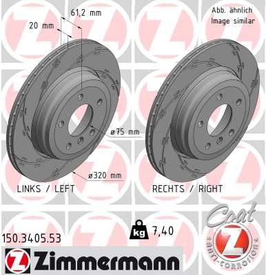 ZIMMERMANN 150.3405.53 Brake Disc