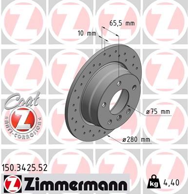 ZIMMERMANN 150.3425.52 Brake Disc