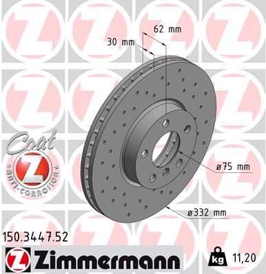ZIMMERMANN 150.3447.52 Brake Disc