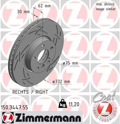 ZIMMERMANN 150.3447.55 Brake Disc